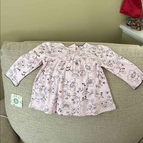 Little me Pink Floral Long Sleeve Baby Tunic. Size 9 months. - Picture 5 of 6